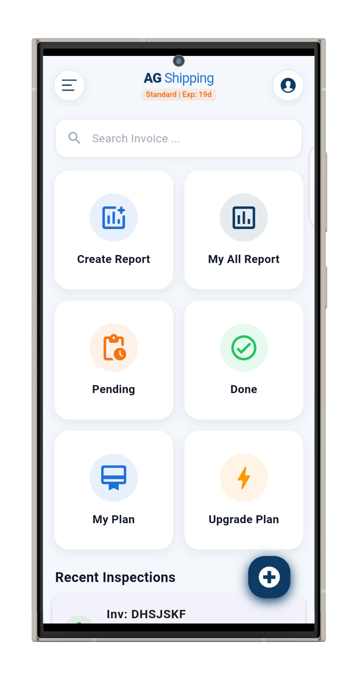 AGShipping App Mockup